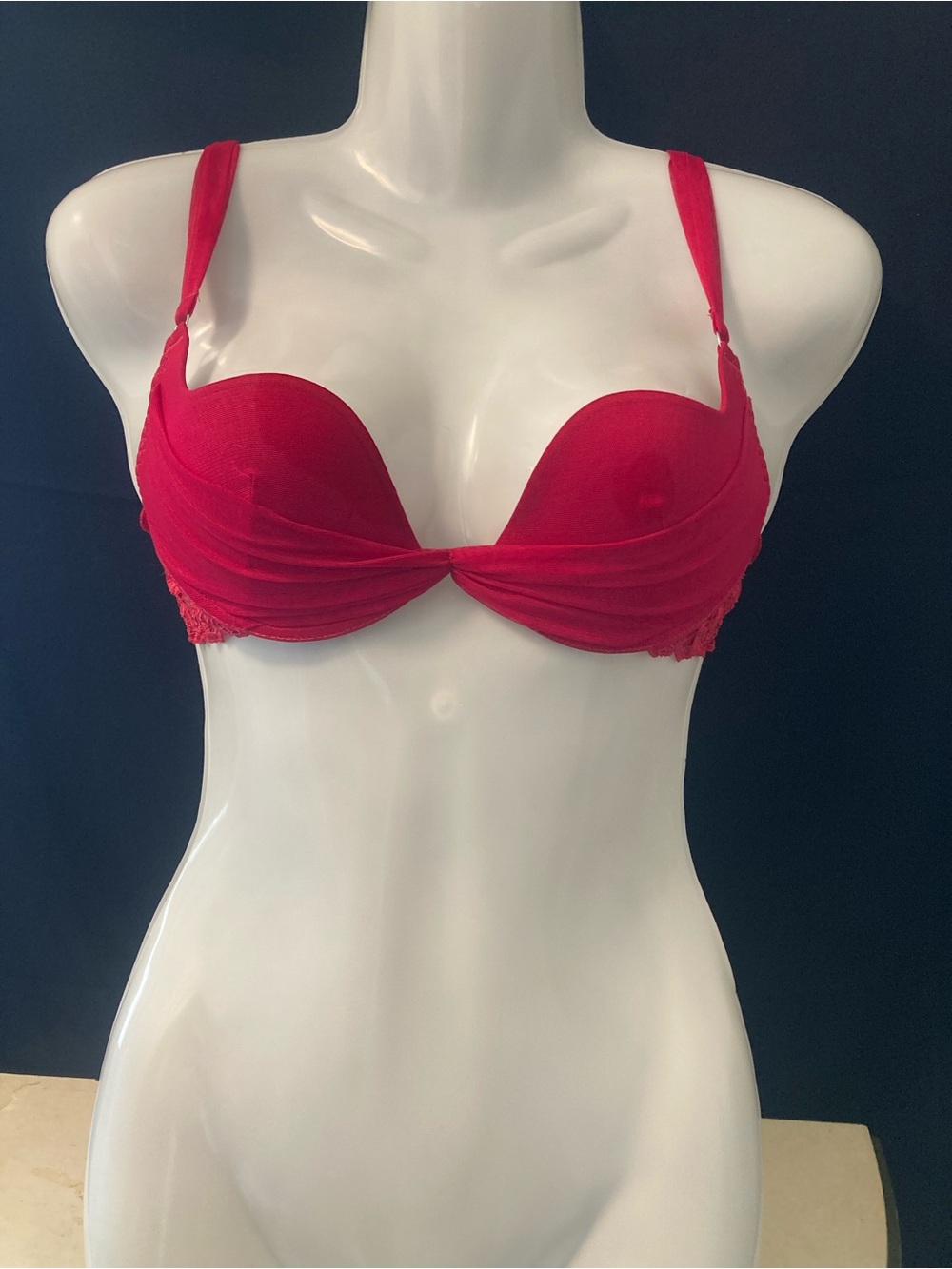 RARE Implicite Sample Red Push Up Bra 34B Lace Lingerie (Limited Edition)